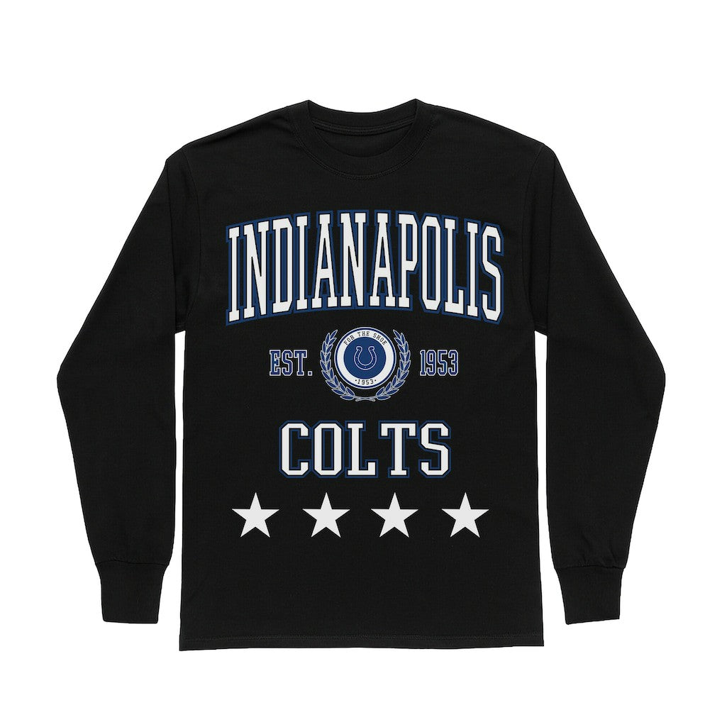 Indianapolis Colts  Gameday Couture Women's Oversized Everyday Star Long Sleeve T-Shirt