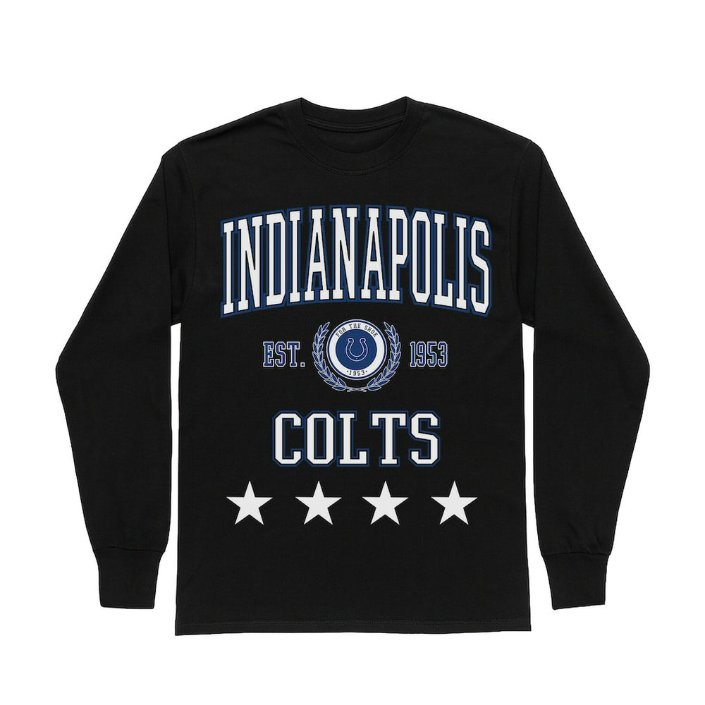 Indianapolis Colts  Gameday Couture Women's Oversized Everyday Star Long Sleeve T-Shirt