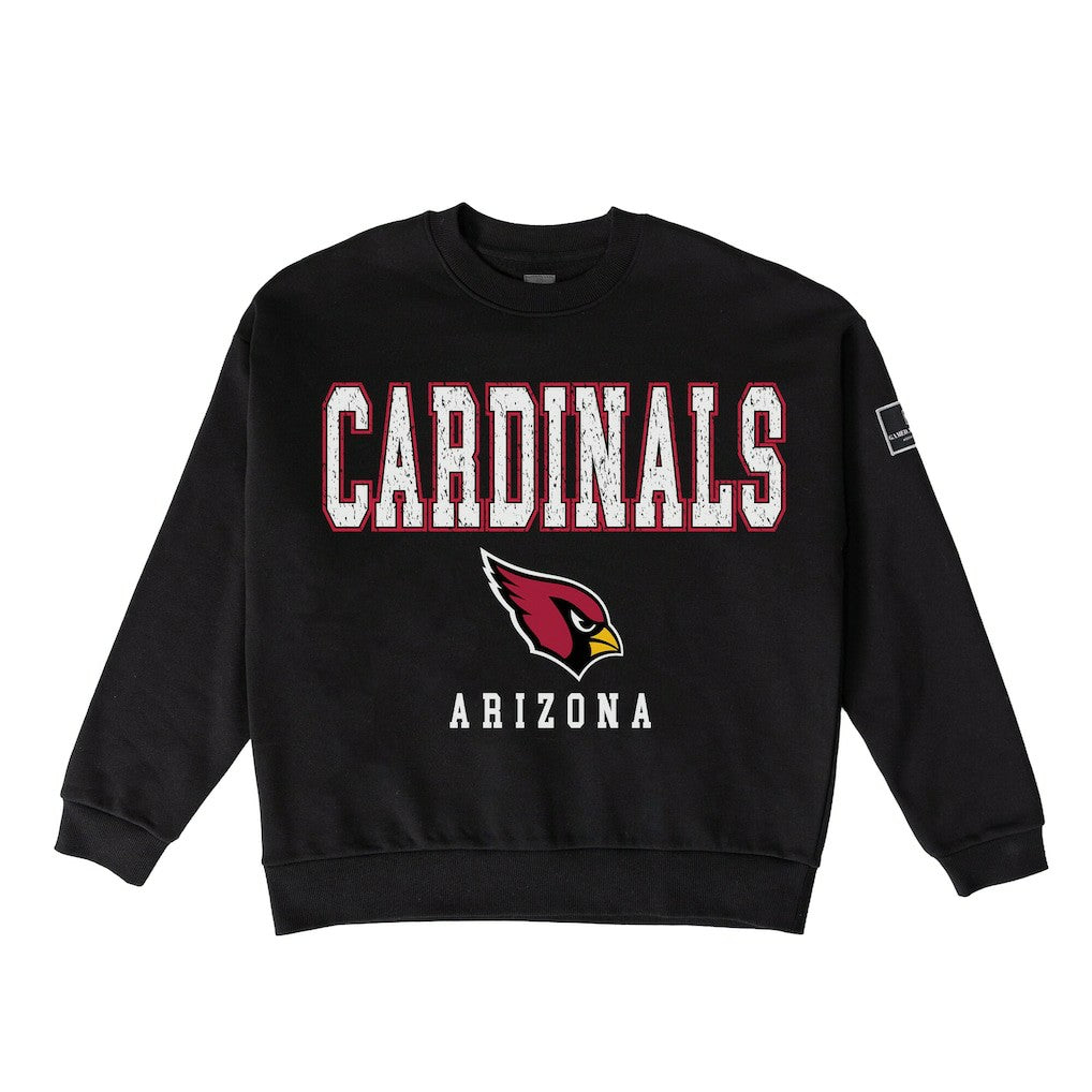 Arizona Cardinals  Gameday Couture Women's Oversized Level Up Black Label Premium Fleece Sweatshirt