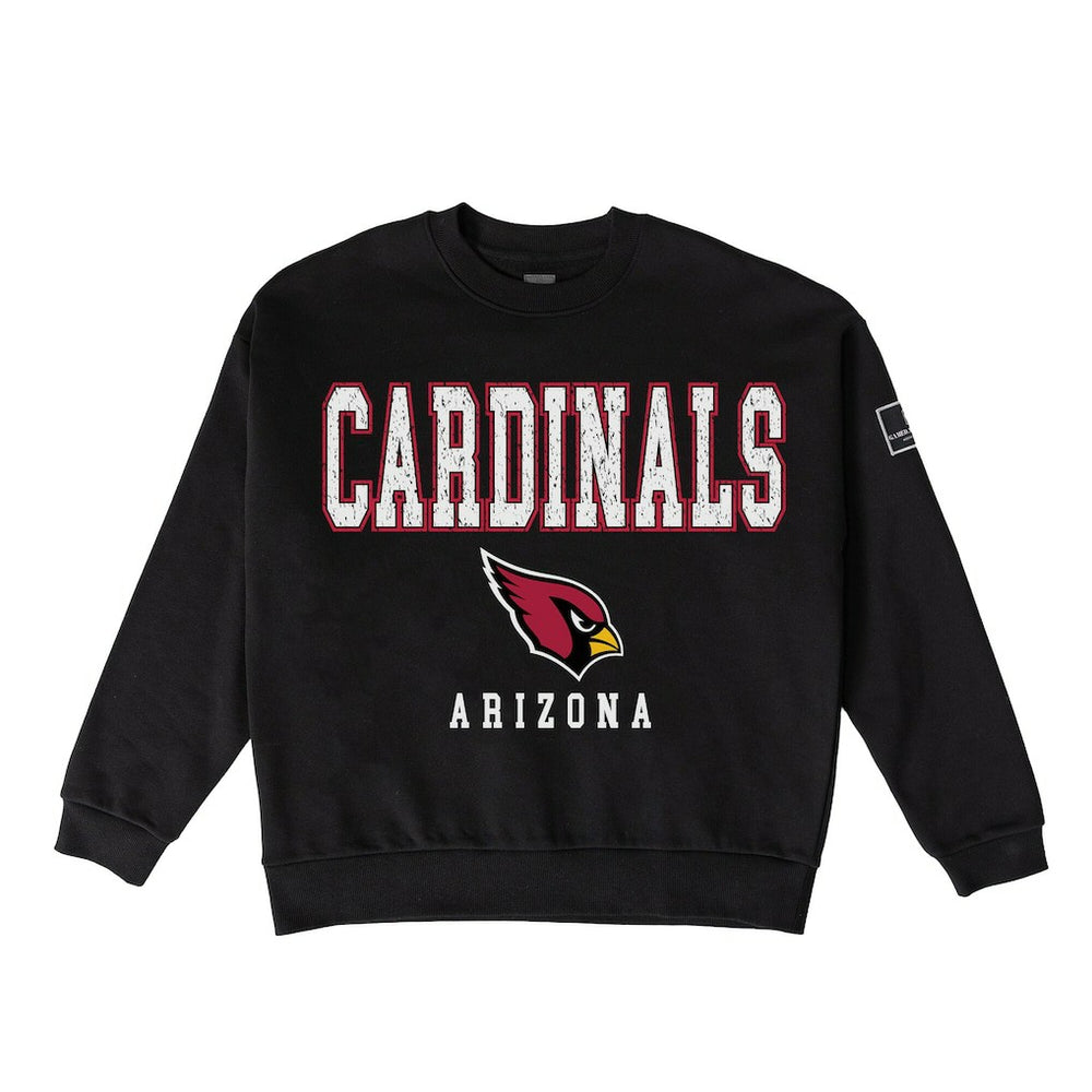 Arizona Cardinals  Gameday Couture Women's Oversized Level Up Black Label Premium Fleece Sweatshirt