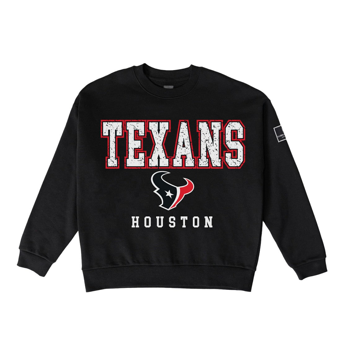 Houston Texans  Gameday Couture Women's Oversized Level Up Black Label Premium Fleece Sweatshirt