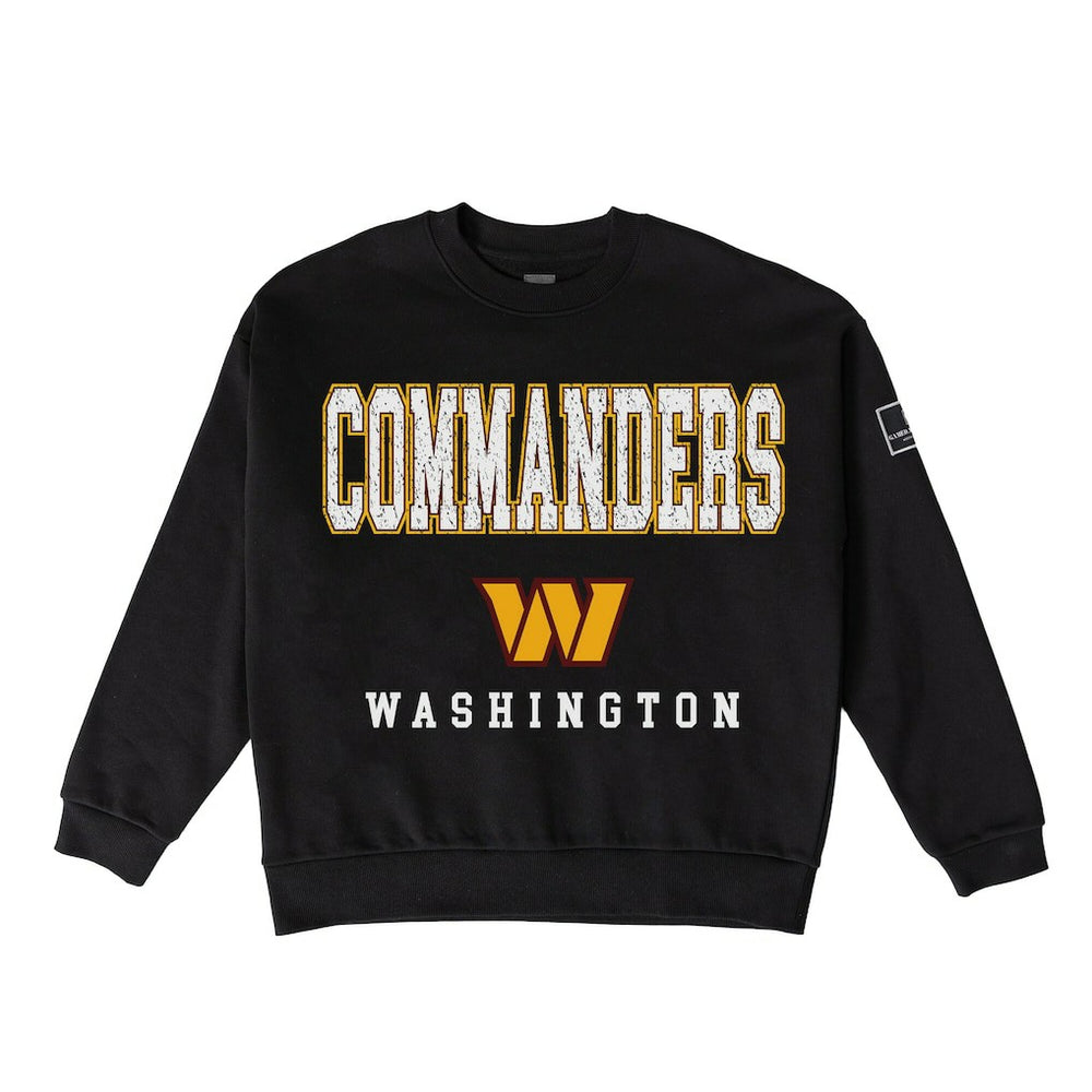 Washington Commanders  Gameday Couture Women's Oversized Level Up Black Label Premium Fleece Sweatshirt