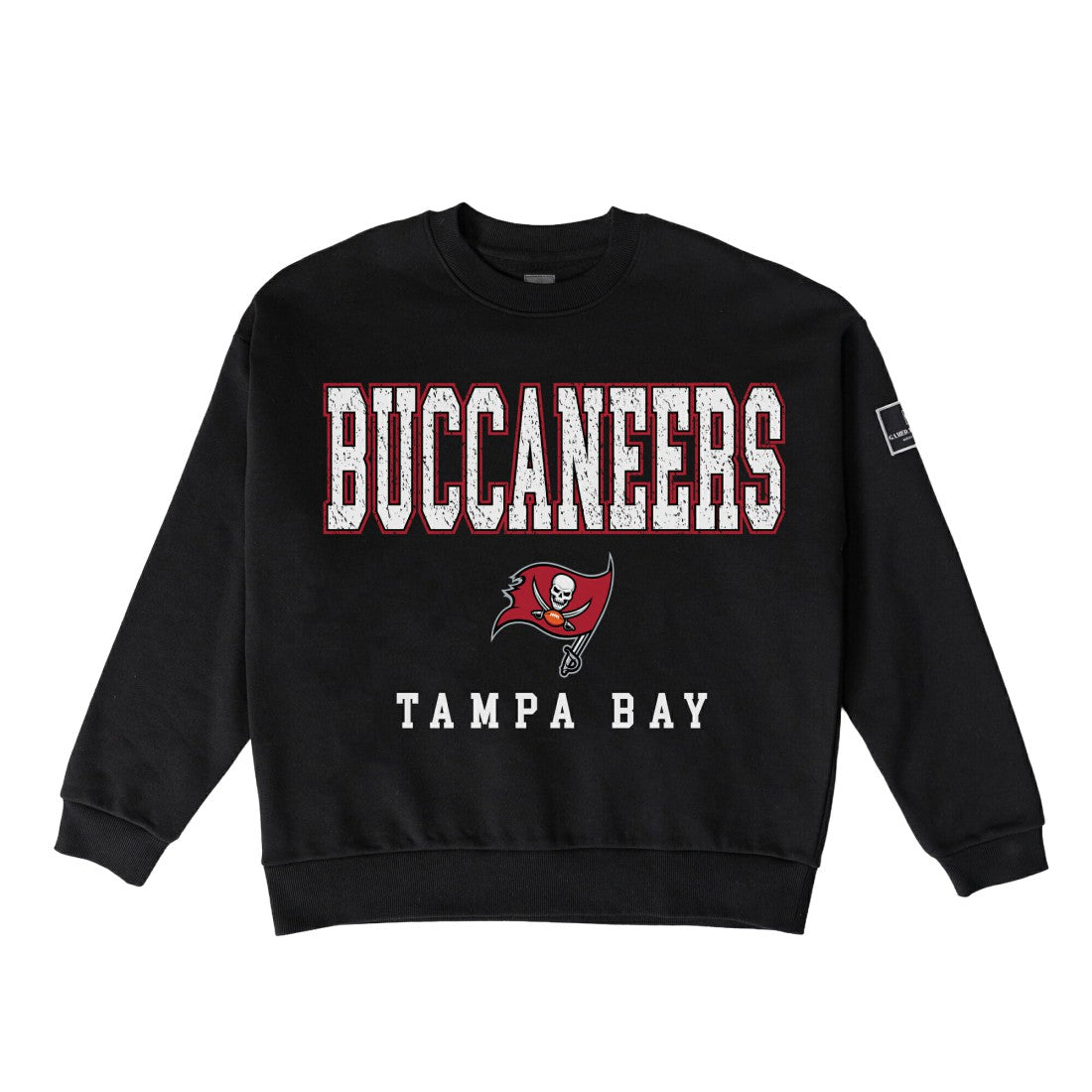Tampa Bay Buccaneers  Gameday Couture Women's Oversized Level Up Black Label Premium Fleece Sweatshirt