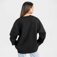Cincinnati Bengals  Gameday Couture Women's Oversized Victory Lane Black Label Premium Fleece Sweatshirt