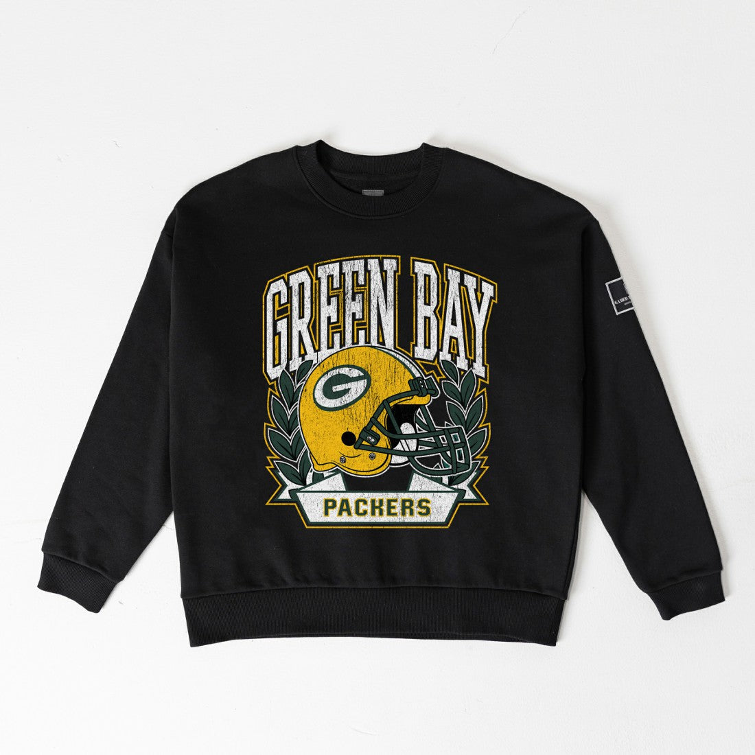 Green Bay Packers  Gameday Couture Women's Oversized Victory Lane Black Label Premium Fleece Sweatshirt