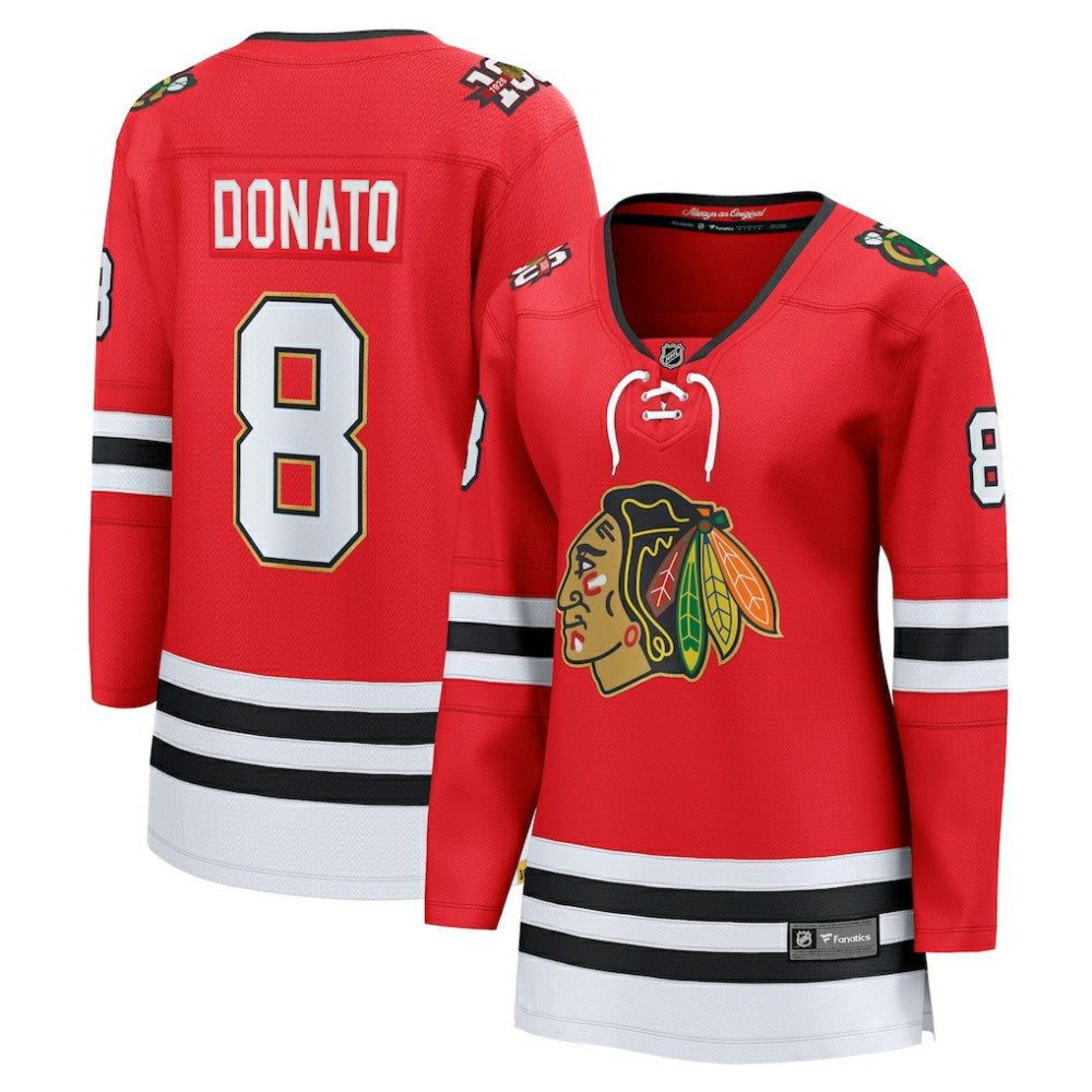 Ryan Donato Chicago Blackhawks Fanatics Women's Centennial Breakaway Player Jersey Outlet