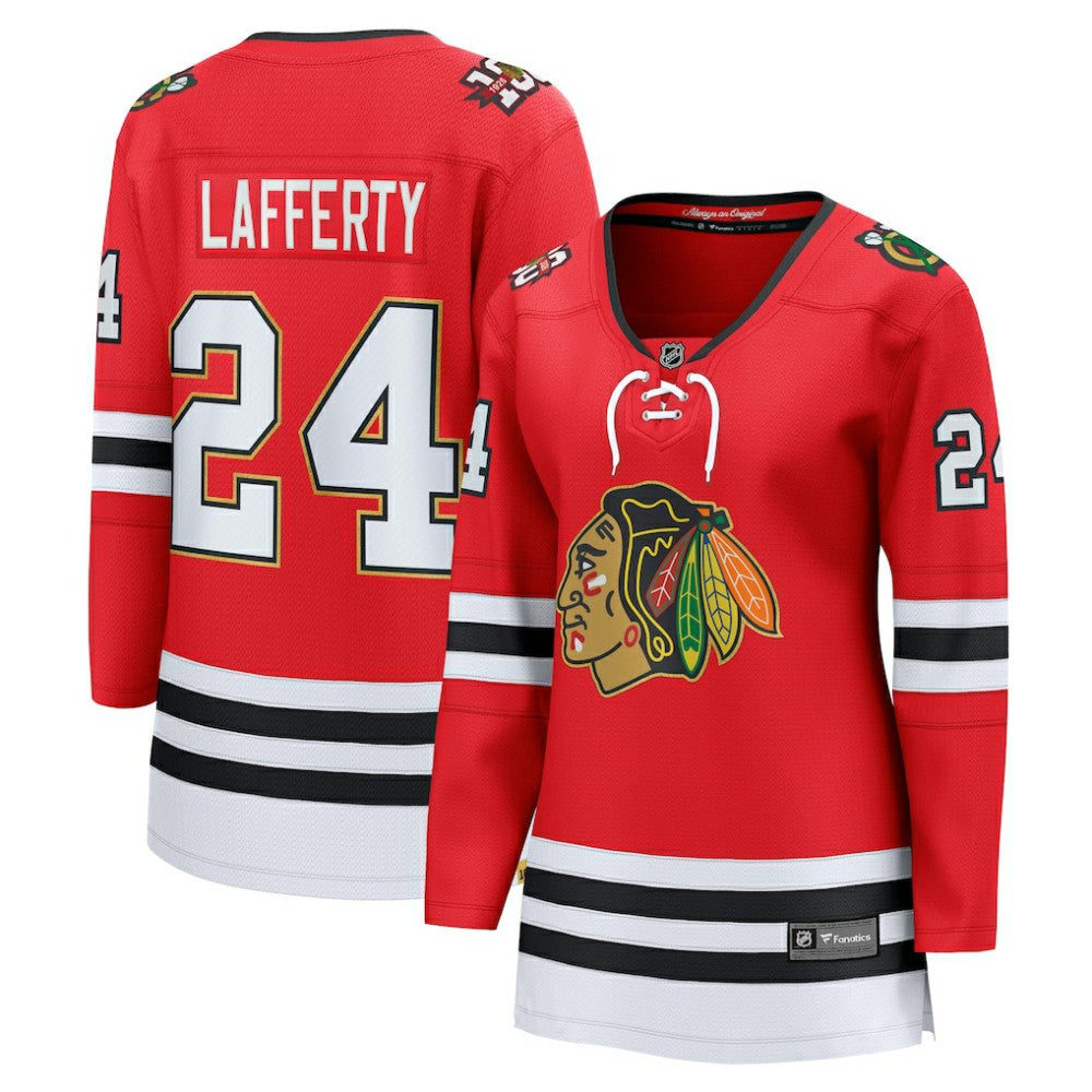 Sam Lafferty Chicago Blackhawks Fanatics Women's Centennial Breakaway Player Jersey Online