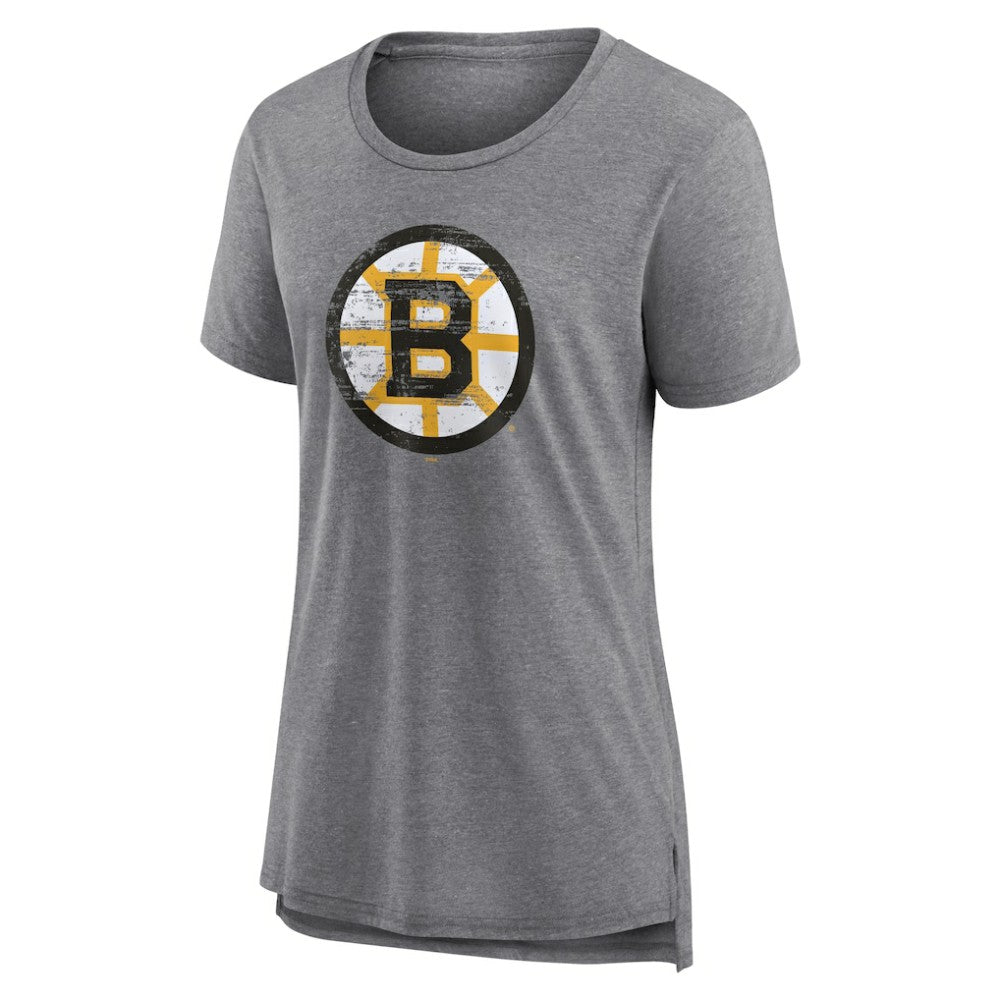 Boston Bruins Women's Heritage Custom Tri-Blend T-Shirt For Sale