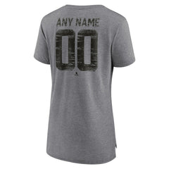 Boston Bruins Women's Heritage Custom Tri-Blend T-Shirt For Sale