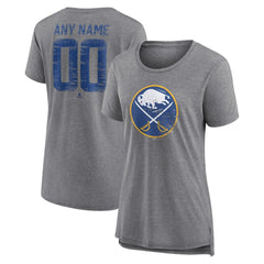 Buffalo Sabres Women's Heritage Custom Tri-Blend T-Shirt For Sale