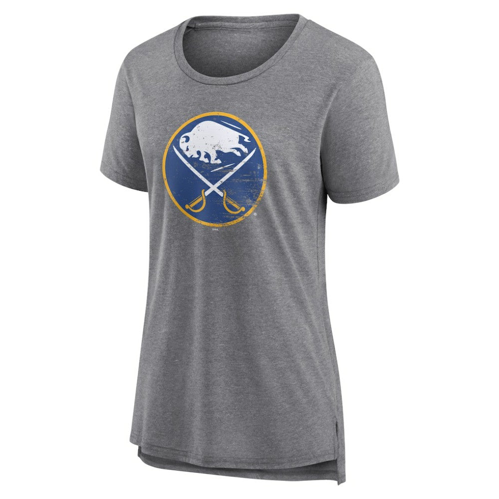 Buffalo Sabres Women's Heritage Custom Tri-Blend T-Shirt For Sale
