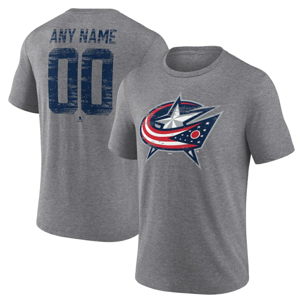 Columbus Blue Jackets Heritage Custom Tri-Blend T-Shirt Outlet
