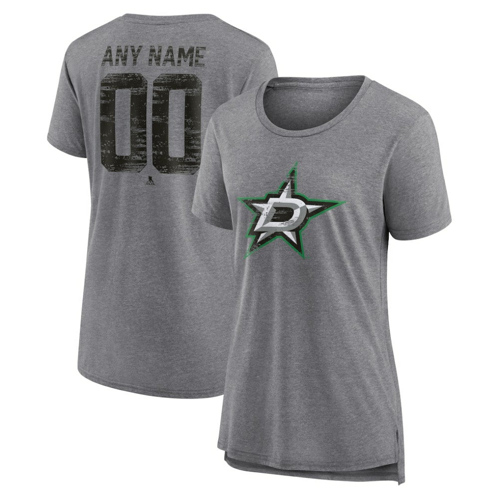 Dallas Stars Women's Heritage Custom Tri-Blend T-Shirt Outlet