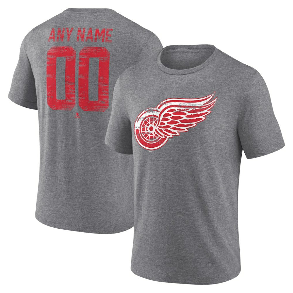 Detroit Red Wings Heritage Custom Tri-Blend T-Shirt On Sale