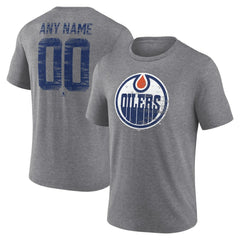 Edmonton Oilers Heritage Custom Tri-Blend T-Shirt Online