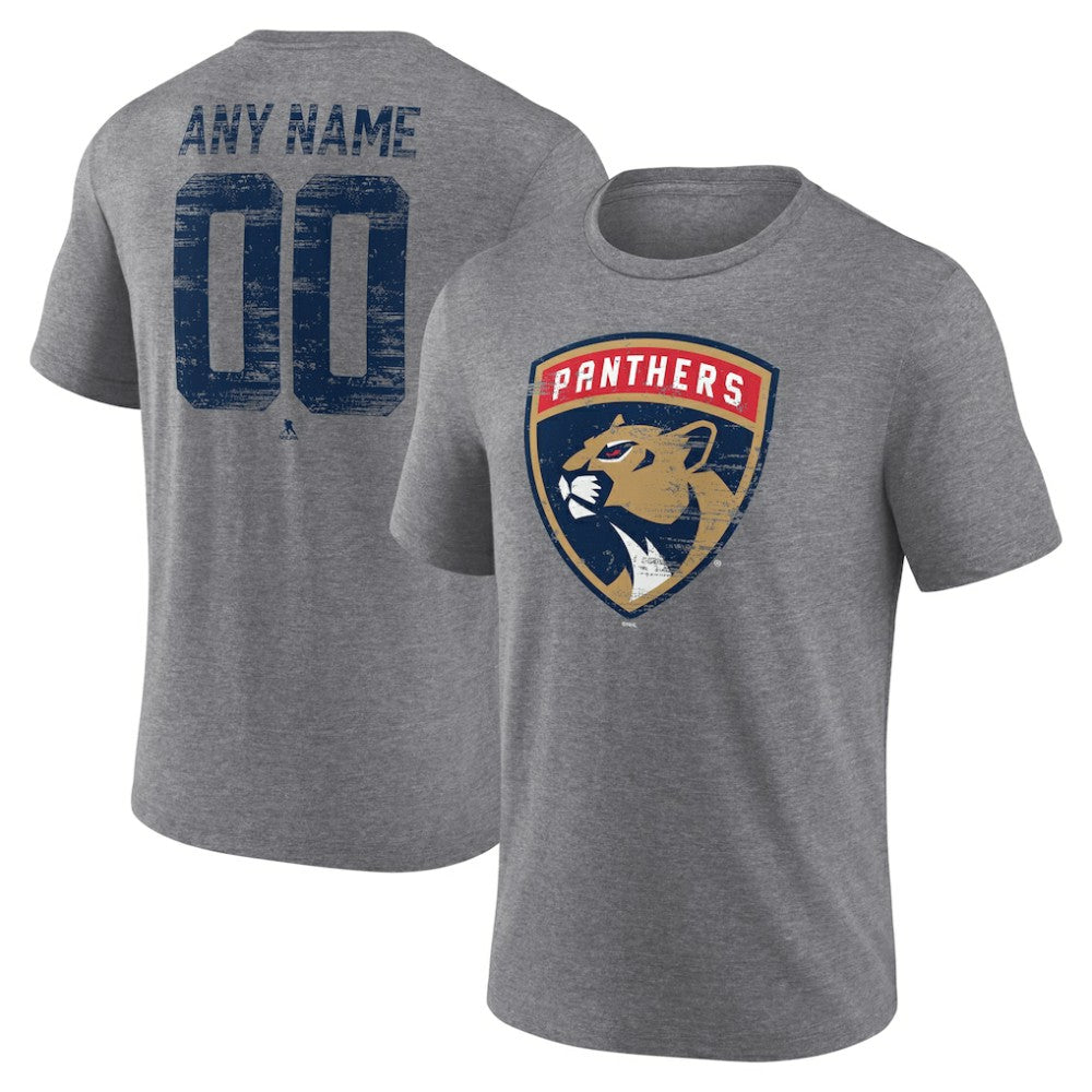Florida Panthers Heritage Custom Tri-Blend T-Shirt On Sale