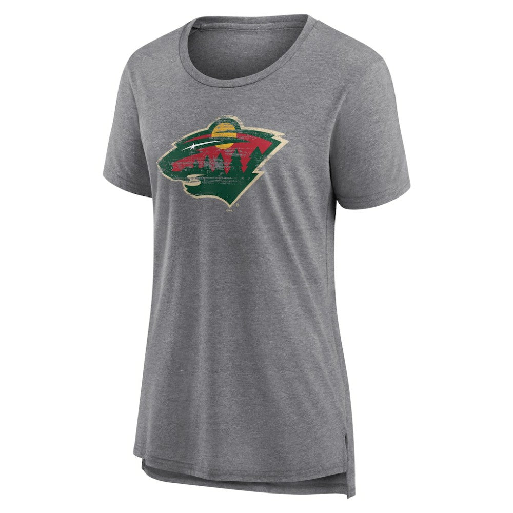 Minnesota Wild Women's Heritage Custom Tri-Blend T-Shirt For Sale