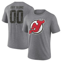 New Jersey Devils Heritage Custom Tri-Blend T-Shirt Sale