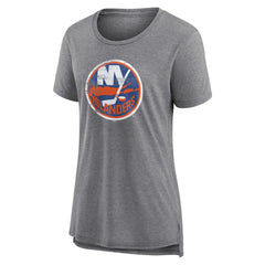 New York Islanders Women's Heritage Custom Tri-Blend T-Shirt Outlet