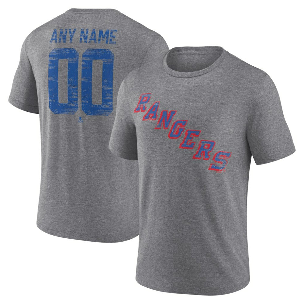 New York Rangers Heritage Custom Tri-Blend T-Shirt On Sale