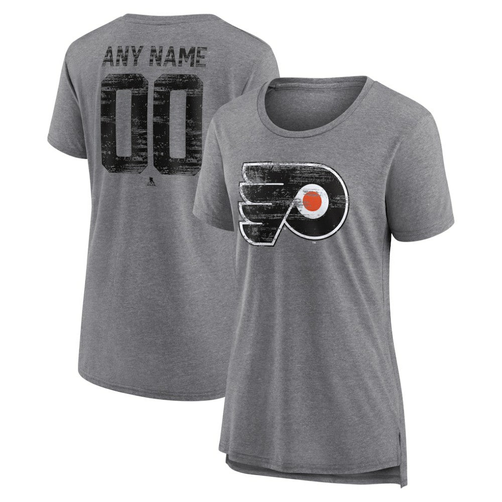 Philadelphia Flyers Women's Heritage Custom Tri-Blend T-Shirt Outlet