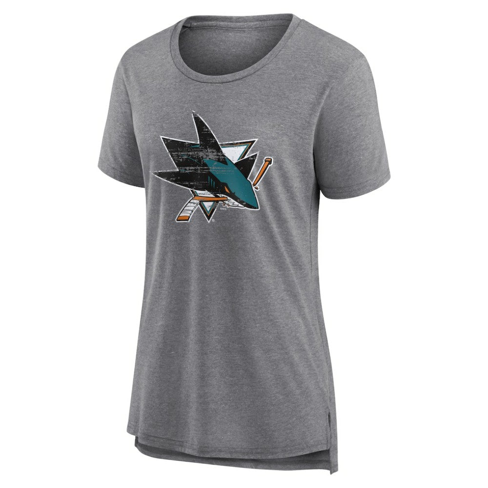 San Jose Sharks Women's Heritage Custom Tri-Blend T-Shirt Online