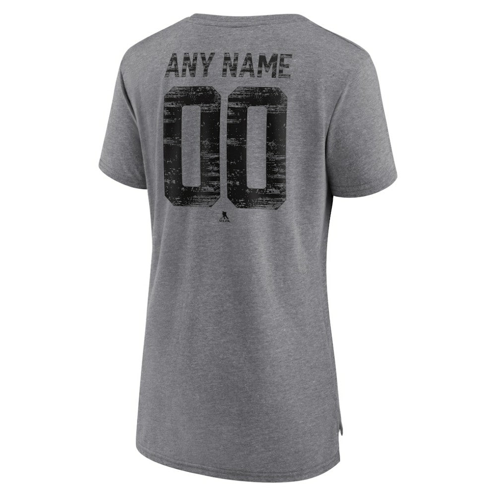 San Jose Sharks Women's Heritage Custom Tri-Blend T-Shirt Online