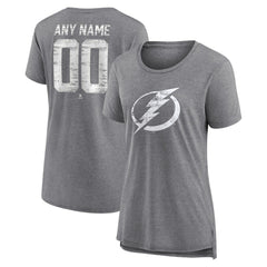 Tampa Bay Lightning Women's Heritage Custom Tri-Blend T-Shirt Online