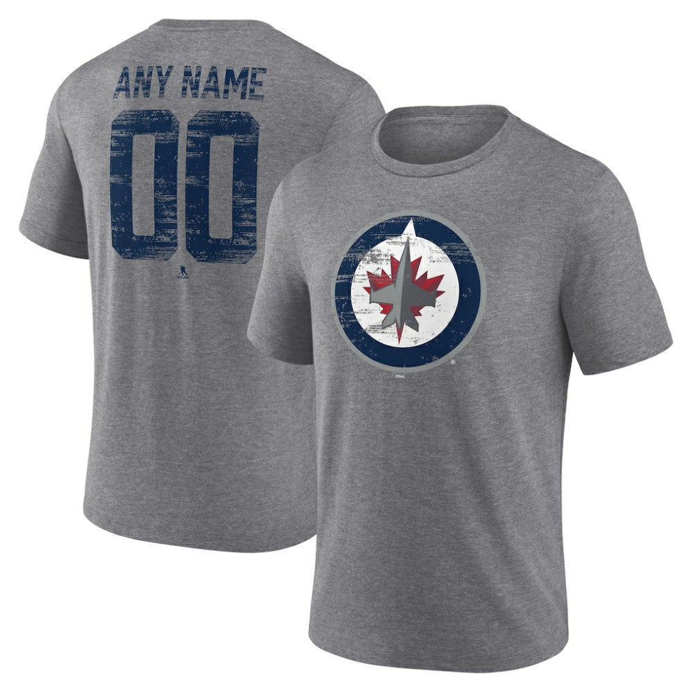 Winnipeg Jets Heritage Custom Tri-Blend T-Shirt On Sale