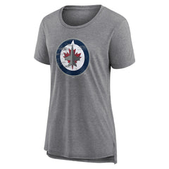 Winnipeg Jets Women's Heritage Custom Tri-Blend T-Shirt For Sale