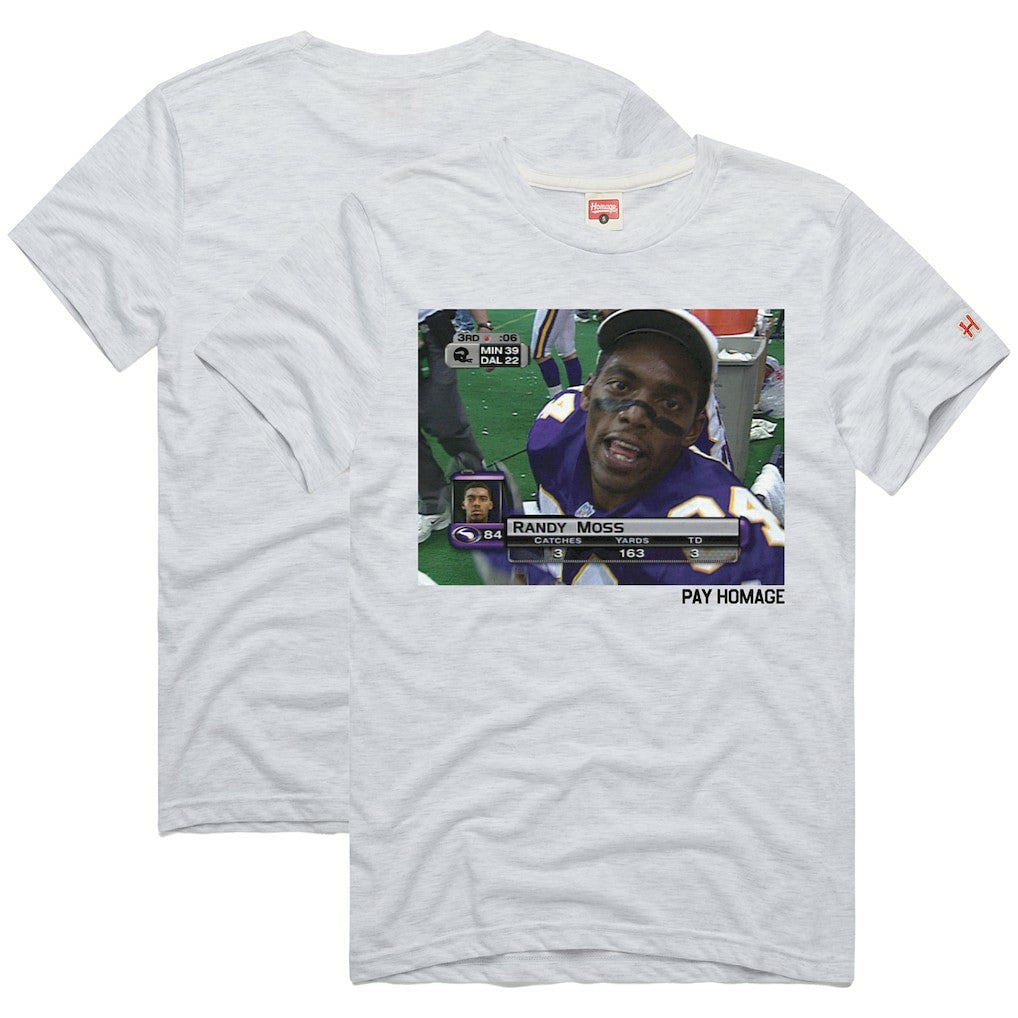 Minnesota Vikings  Randy Moss  Homage Unisex Pay Homage Tri-Blend T-Shirt