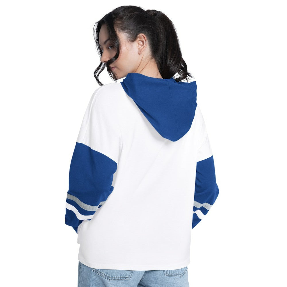 Los Angeles Dodgers G-III 4Her by Carl Banks Women's Key Player Oversized Hooded Long Sleeve T-Shirt | MLB For sale