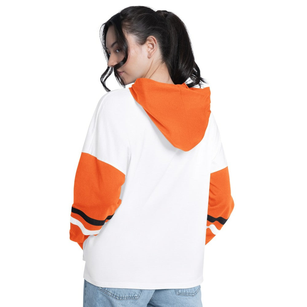Baltimore Orioles G-III 4Her by Carl Banks Women's Key Player Oversized Hooded Long Sleeve T-Shirt | MLB For sale