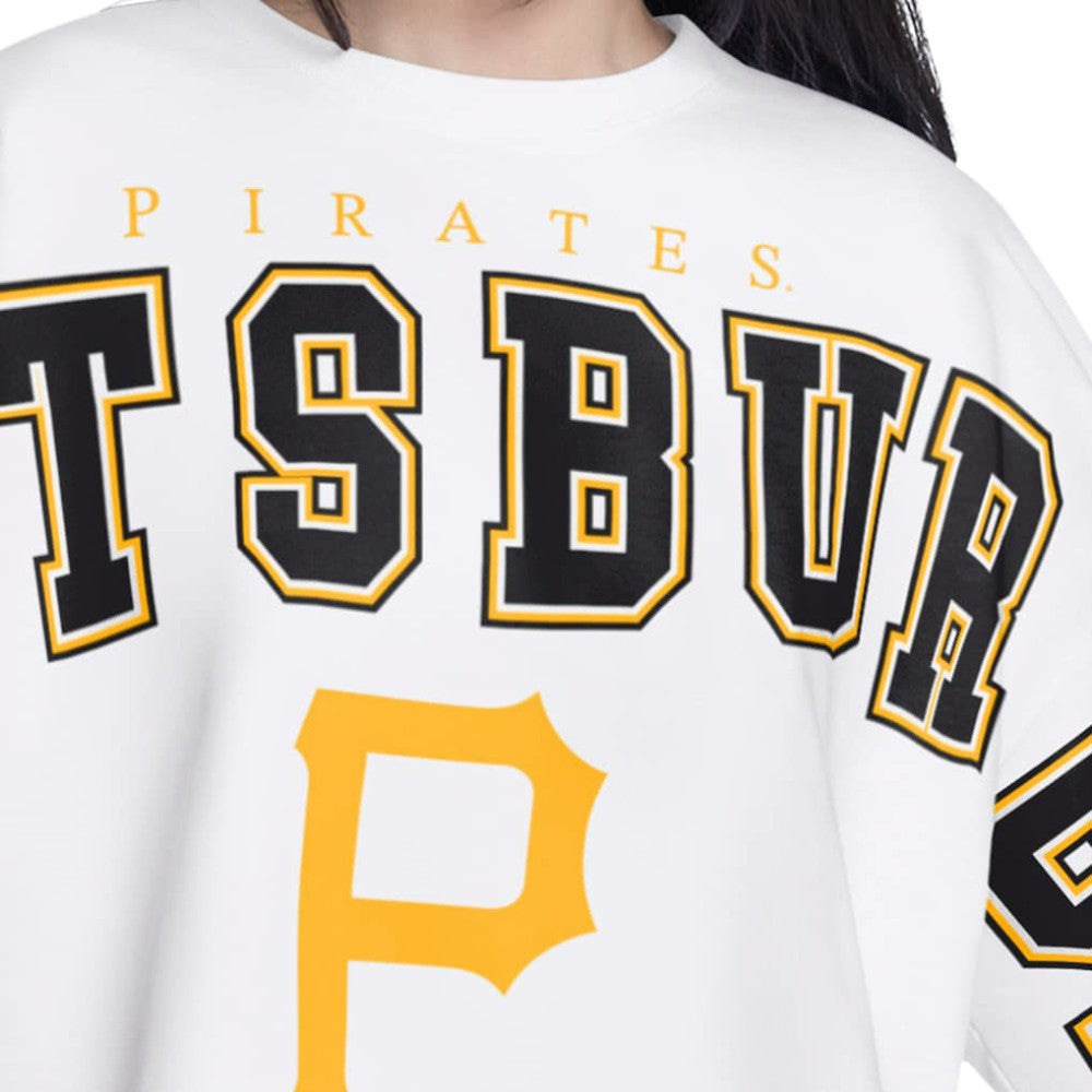 Pittsburgh Pirates G-III 4Her by Carl Banks Women's Bleachers Cropped Pullover Sweatshirt | MLB For sale