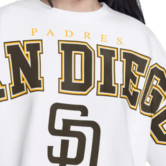 San Diego Padres G-III 4Her by Carl Banks Women's Bleachers Cropped Pullover Sweatshirt | MLB Discount