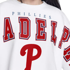 Philadelphia Phillies G-III 4Her by Carl Banks Women's Bleachers Cropped Pullover Sweatshirt | MLB Sale