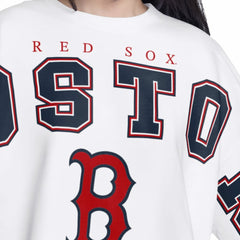 Boston Red Sox G-III 4Her by Carl Banks Women's Bleachers Cropped Pullover Sweatshirt | MLB Shop