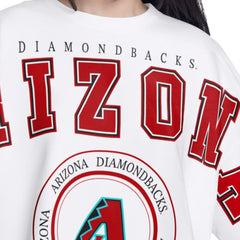 Arizona Diamondbacks G-III 4Her by Carl Banks Women's Bleachers Cropped Pullover Sweatshirt | MLB Outlet