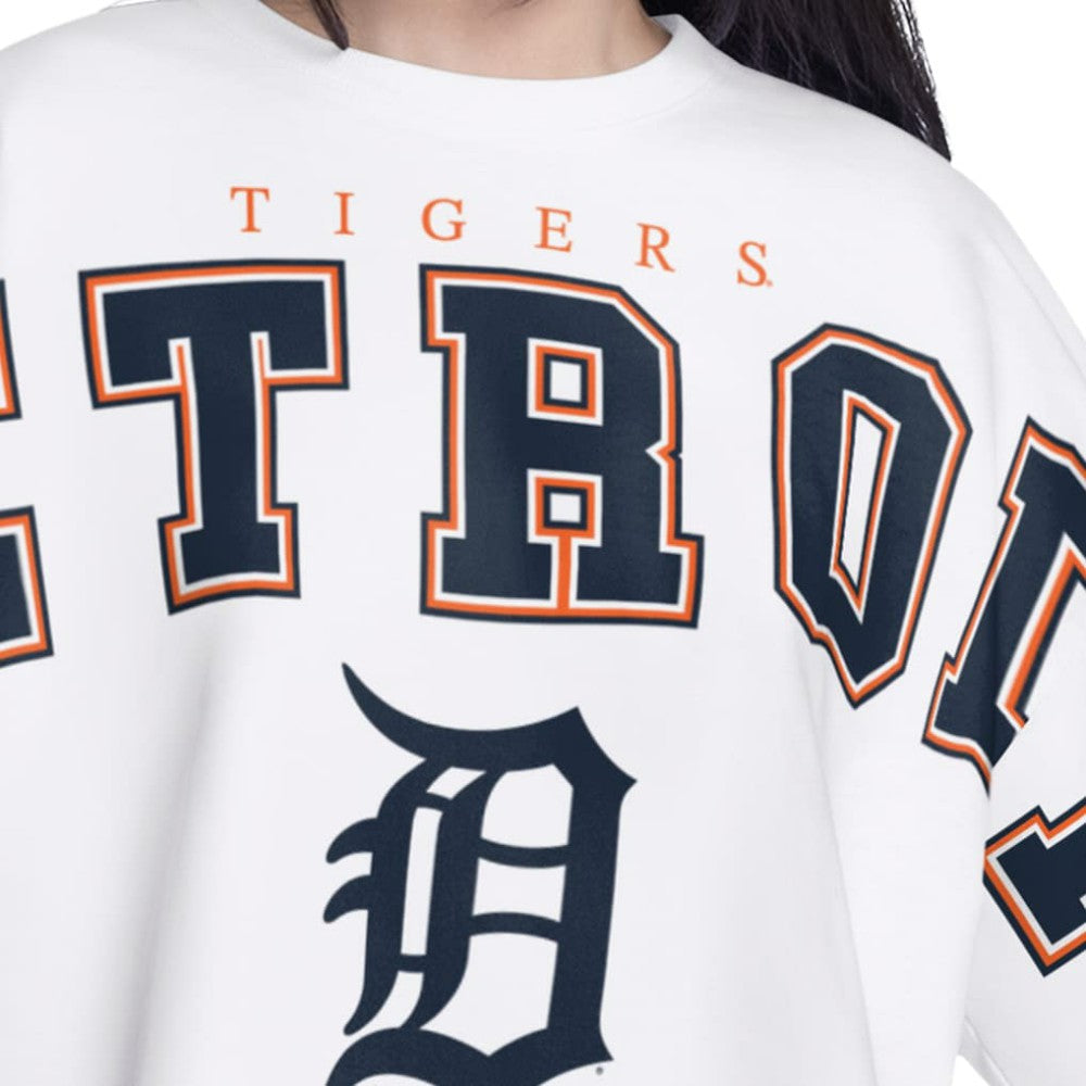 Detroit Tigers G-III 4Her by Carl Banks Women's Bleachers Cropped Pullover Sweatshirt | MLB Outlet