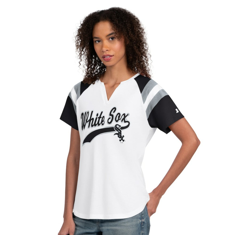 Chicago White Sox Starter Women's Game On Notch Neck T-Shirt | MLB Sale