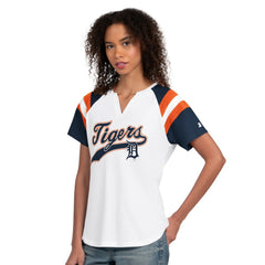 Detroit Tigers Starter Women's Game On Notch Neck T-Shirt | MLB For sale