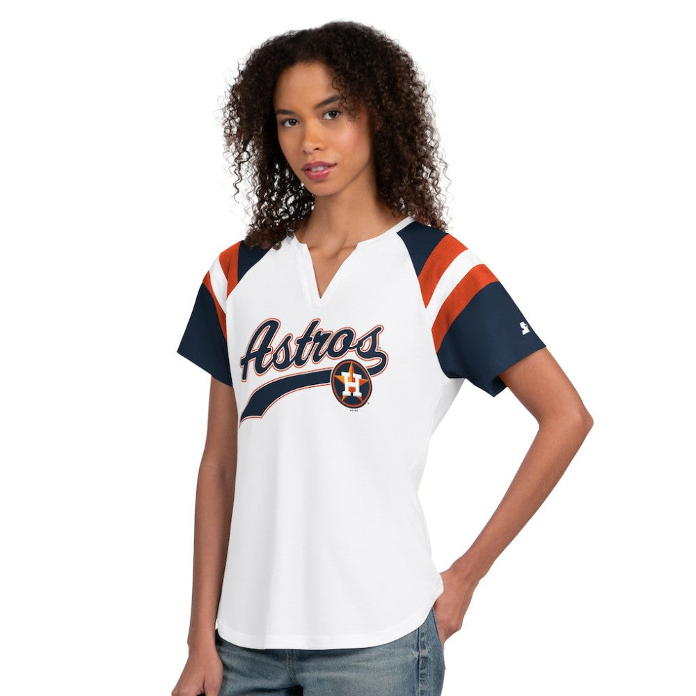Houston Astros Starter Women's Game On Notch Neck T-Shirt | MLB Shop
