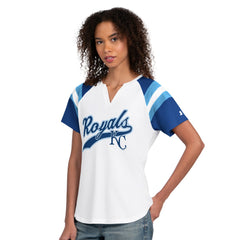 Kansas City Royals Starter Women's Game On Notch Neck T-Shirt | MLB On Sale