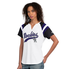 Colorado Rockies Starter Women's Game On Notch Neck T-Shirt | MLB Sale
