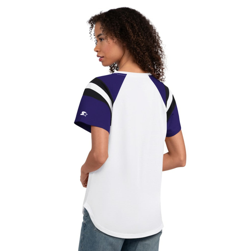 Colorado Rockies Starter Women's Game On Notch Neck T-Shirt | MLB Sale