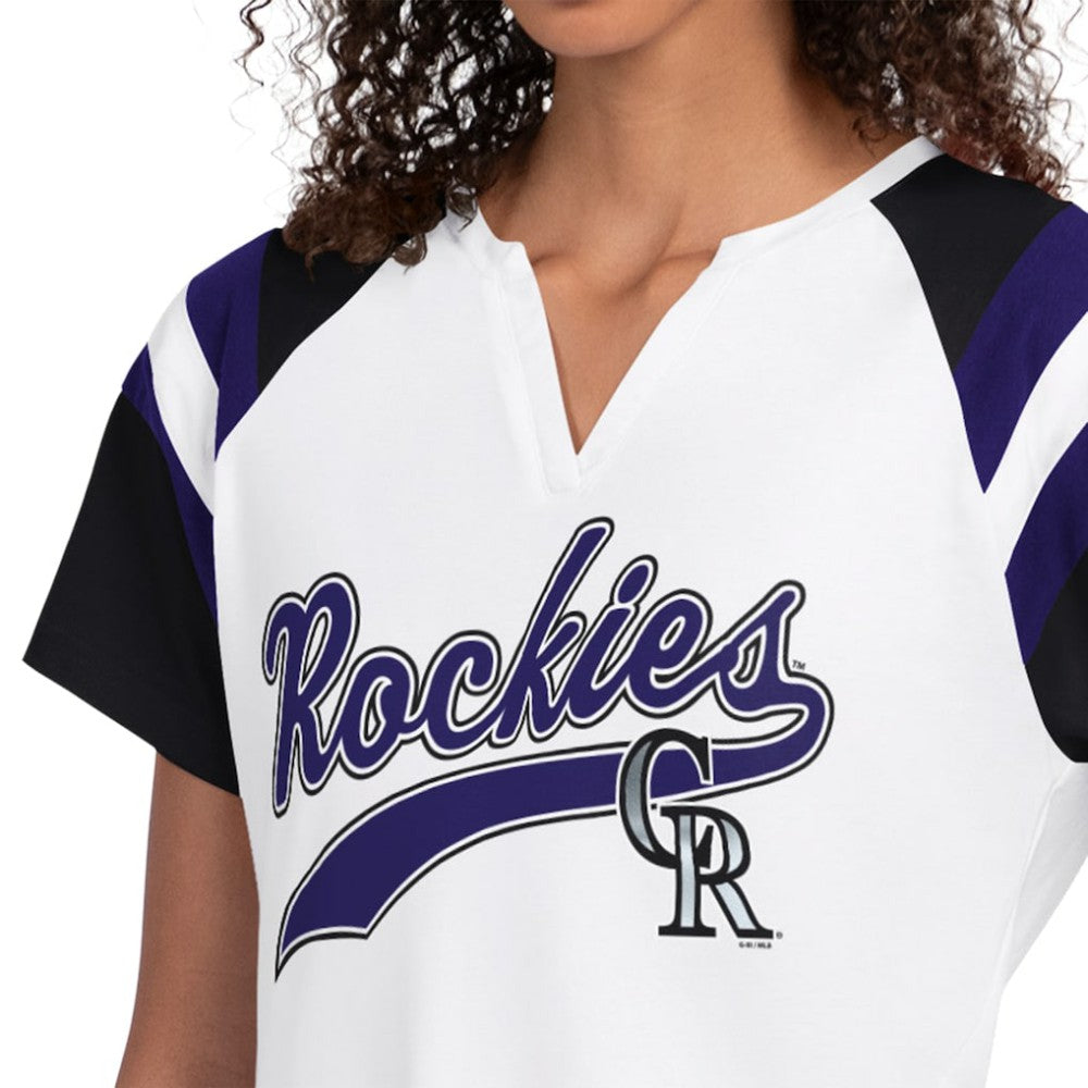 Colorado Rockies Starter Women's Game On Notch Neck T-Shirt | MLB Sale