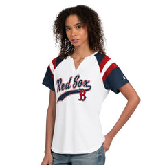 Boston Red Sox Starter Women's Game On Notch Neck T-Shirt | MLB Discount
