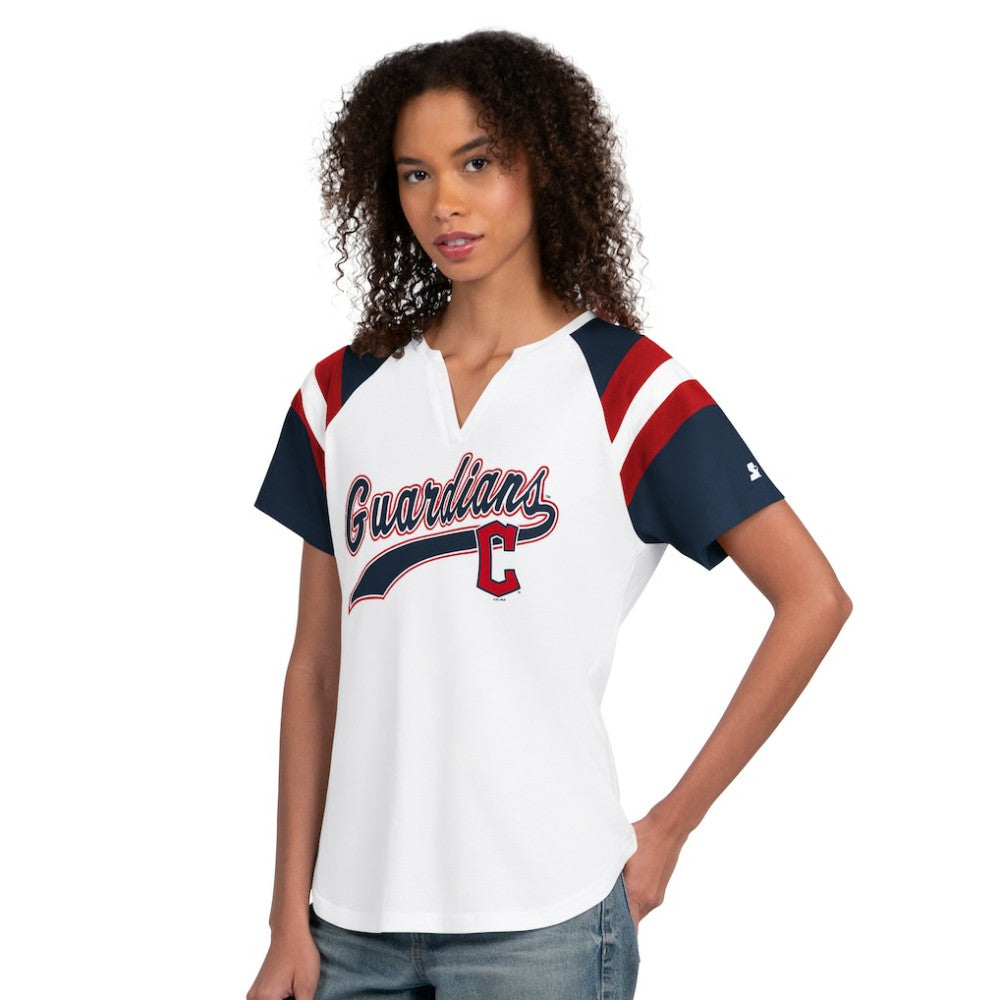 Cleveland Guardians Starter Women's Game On Notch Neck T-Shirt | MLB Discount