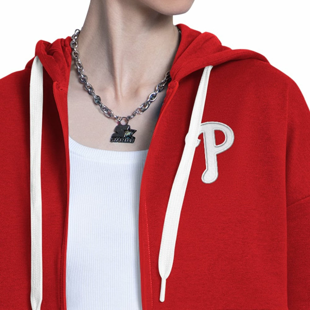 Philadelphia Phillies Starter Women's Wishbone Full-Zip Hoodie | MLB US