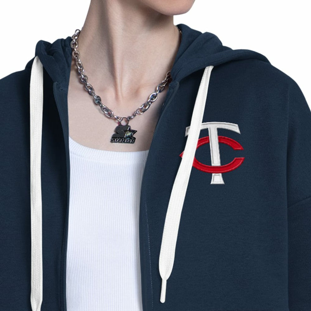 Minnesota Twins Starter Women's Wishbone Full-Zip Hoodie | MLB Shop